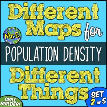 Preview of Population Density Map Reading and Geography Unit Activities