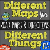 Road Maps and Directions Mini Map Unit and Geography Activities