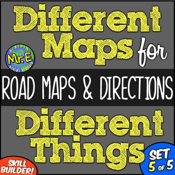 Preview of Road Maps and Directions Mini Map Unit and Geography Activities