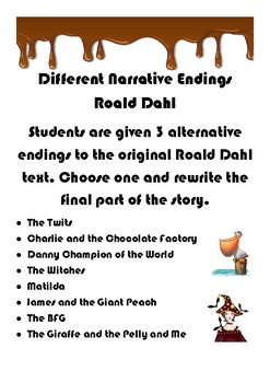 Preview of Different Narrative Endings - Roald Dahl Texts