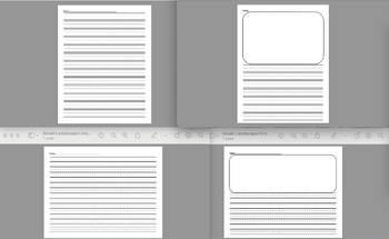 Double Lined Writing Paper with Closer Spacing - Portrait Orientation