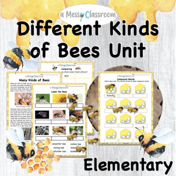 Preview of Different Types of Bees: Nonfiction Integrated Unit with Main Topic & Writing