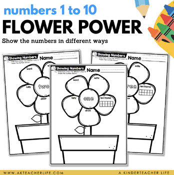 Preview of Different Ways to Show a Number 1 to 10 Math Flower Power