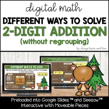 Preview of Different Ways to Solve Two Digit Addition Strategies Without Regrouping Digital