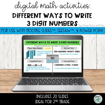 Preview of Different Ways to Write 3 Digit Numbers to 1000 Strategies for Google Slides™