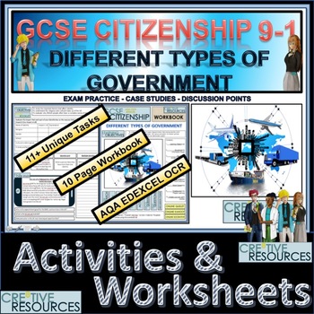 Preview of Different types of Governments Student Work Booklet & Activities