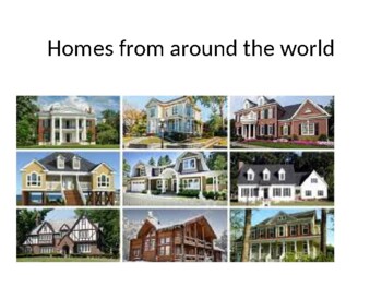 Preview of Different types of Homes Power Point