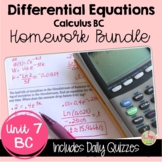 Differential Equations Homework (BC Version - Unit 7)