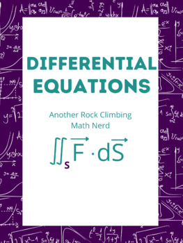 Preview of Differential Equations - ODE Reference Sheet/Poster, Color Coded and Organized