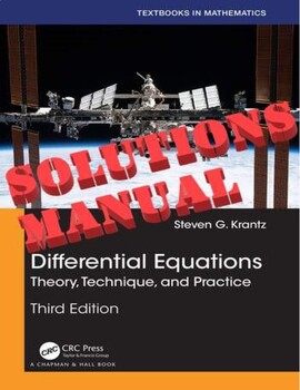 Preview of Differential Equations Theory, Technique 3rd Edition by Steven_SOLUTIONS MANUAL