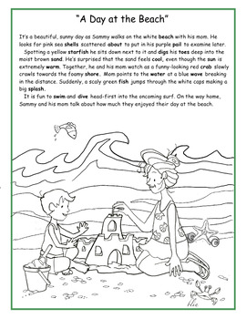 Preview of Differential Worksheet Bundle “A Day at the Beach” High Level  5th Grade TEKS
