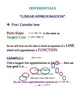 Preview of Differentials - Calculus Quick Review (Handout and Study Aid)