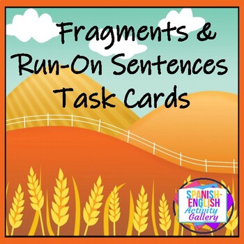 Preview of Fragments & Run-On Sentences Task Cards