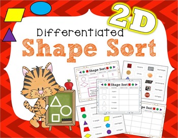 Preview of Differentiated 2D Shape Sort