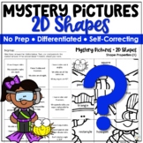 Differentiated 2D Shapes Worksheets Mystery Pictures