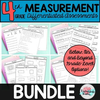 Preview of 4th Grade Measurement Assessments and Practice ALL STANDARDS BUNDLE