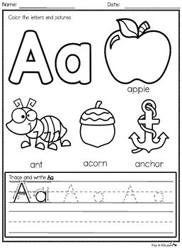 Differentiated ABC Practice Printables NO PREP by Key to Kinders