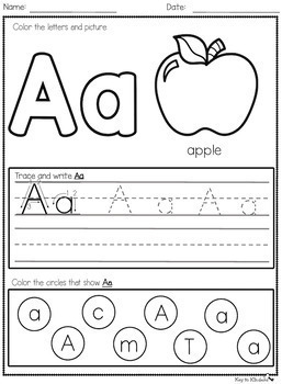 Differentiated ABC Practice Printables NO PREP Preschool Kindergarten ...