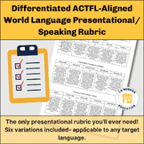 Differentiated ACTFL Aligned World Language Presentational