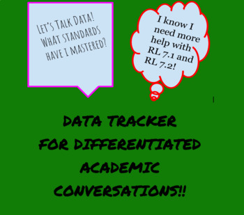 Preview of Differentiated Academic Conversations for Literacy Unit Data Tracker 7th Grade