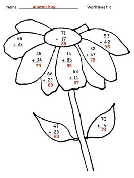 Differentiated Addition Practice for Spring by Science and STEAM Team