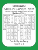 Differentiated Addition and Subtraction Practice- Christma