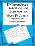 Differentiated Addition and Subtraction Word Problems 3rd 