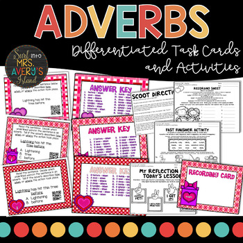Preview of Adverbs | Adverb Task Cards | Parts of Speech
