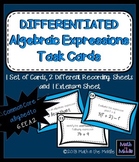 Differentiated Algebraic Expressions Task Cards