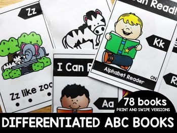 Preview of Differentiated Alphabet Books | GOOGLE™ READY WITH SLIDES™ | Distance Learning