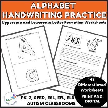 Preview of Alphabet Handwriting Practice: Capital and Lowercase Letter Formation