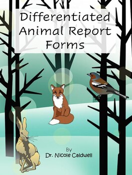 Preview of Animal Report Template and Graphic Organizer for Autism / Special Education