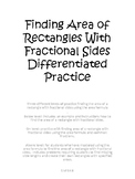 Differentiated Area of a Rectangle with Fractional Sides
