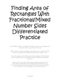 Differentiated Area of a Rectangle with Fractional and Mix