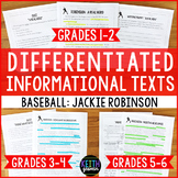 Differentiated Baseball Reading Passages: Jackie Robinson 