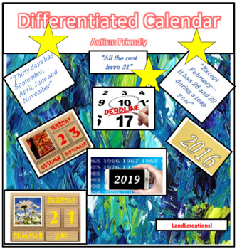 Preview of Differentiated Calendar Skills: Autism Friendly