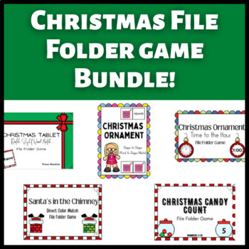Preview of Differentiated Christmas File Folder Bundle for Independent Work Stations!