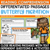 Monarch Butterflies Close Reading Comprehension Differenti