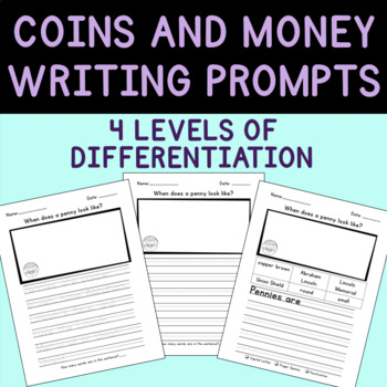 Preview of Differentiated Coins and Money Math Writing Prompts