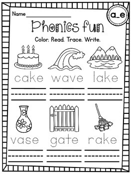 CVCe Words Differentiated Long Vowels with Silent E Worksheets by Miss