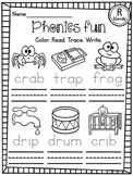 CCVC Worksheets (Tracing & Writing Initial Blends Words)