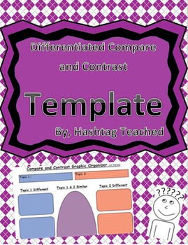 Preview of Differentiated Compare and Contrast Graphic Organizer Template