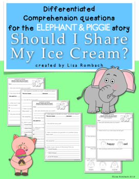 elephant and piggie share ice cream