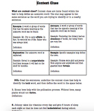 Differentiated Context Clues Handout/Lesson