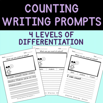 Preview of Differentiated Counting Math Writing Prompts
