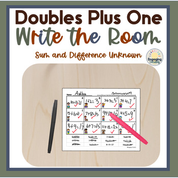 Preview of Differentiated Doubles Plus One Write the Room & Board Game Bundle, Answer Keys