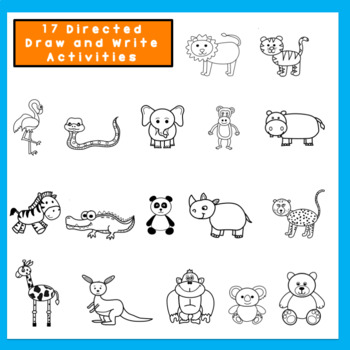 How to draw Zoo Animals and Words: Easy & Fun Drawing and first