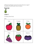 Differentiated ELL/ESL curriculum- Unit 3: Food
