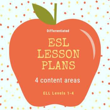 Preview of 4 Differentiated ESL Lesson plans step by step!