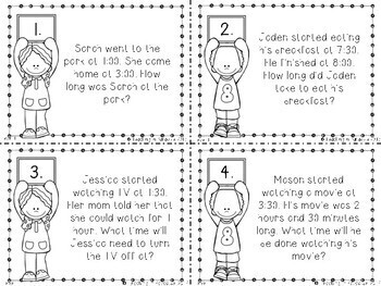 Differentiated Elapsed Time Task Cards by Teaching in Paradise | TPT